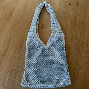 Zara White Beaded Women's Bag